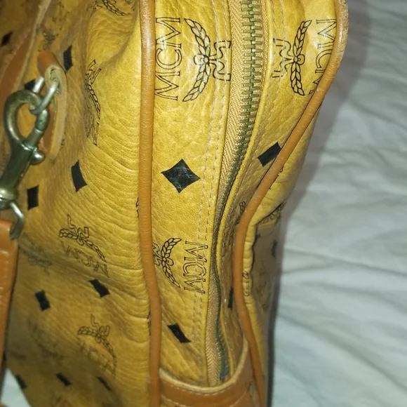 VINTAGE  MCM luggage  laptop carry on detachable strql bag - Picture 12 of 16